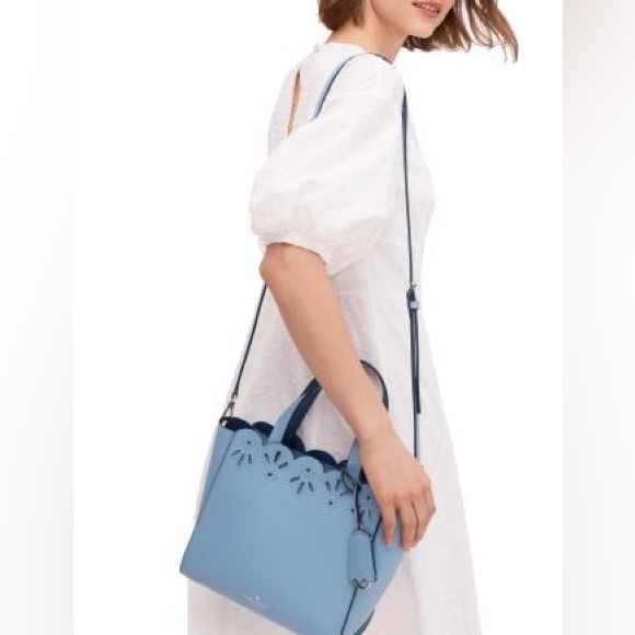 Kate Spade blue Scallop trim Eyelet 2 way bag - Picture 10 of 11